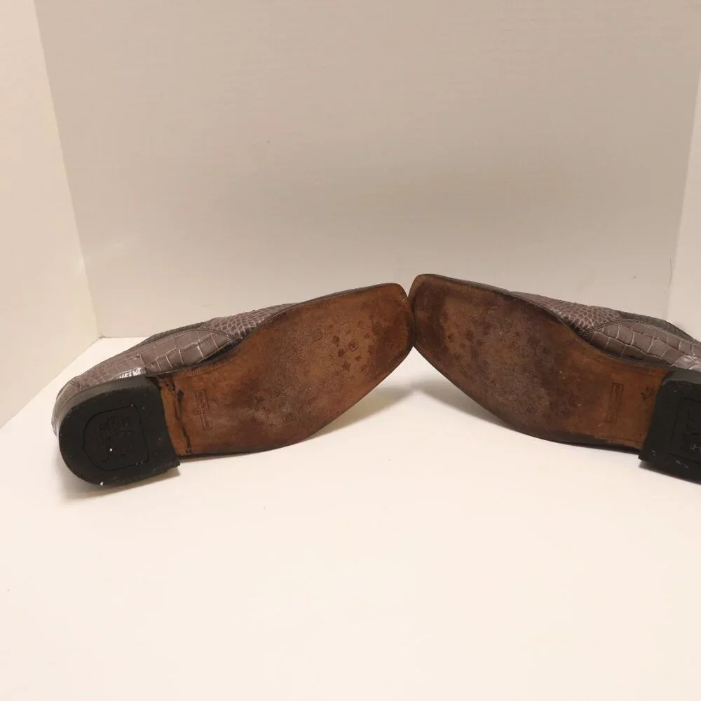 Stacy Adams Men's Dress Oxford Shoes‎ Gator Print on Leather Size 9M